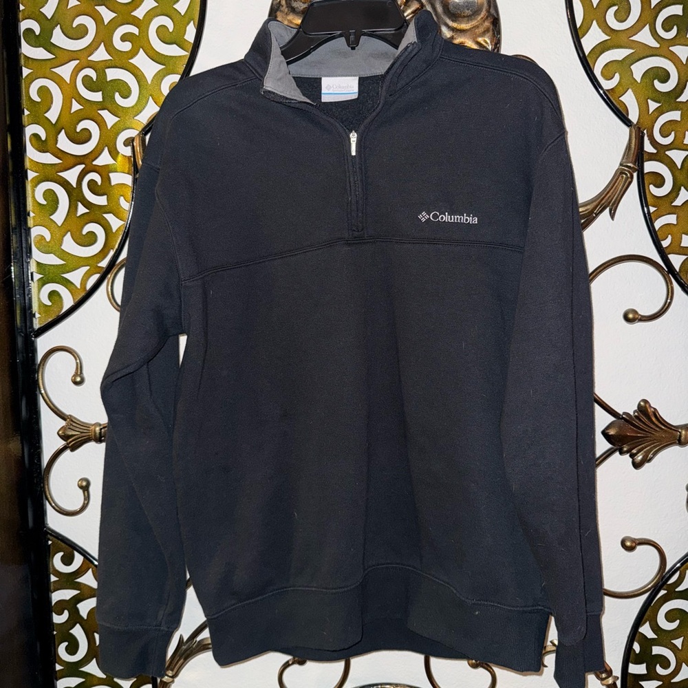 Columbia Black Quarter-Zip Sweater Size Small
